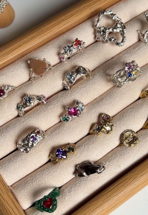 Organic Lost Wax Ring Making Class with Gems Workshop