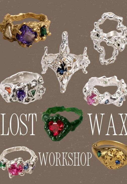 Organic Lost Wax Ring Making Class with Gems Workshop