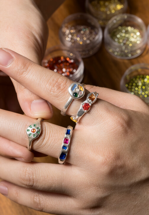 Organic Silver Ring Making Class with Stone
