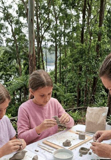 Outdoor Paper Clay Bird Mobile and Weaving Workshop