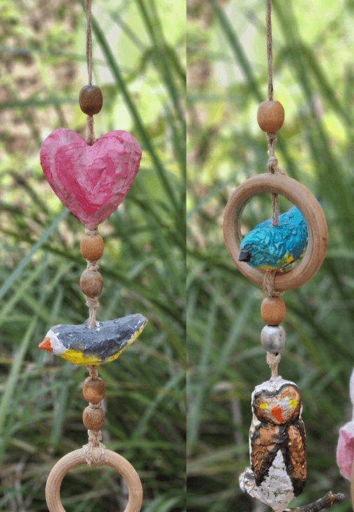 Outdoor Paper Clay Bird Mobile and Weaving Workshop