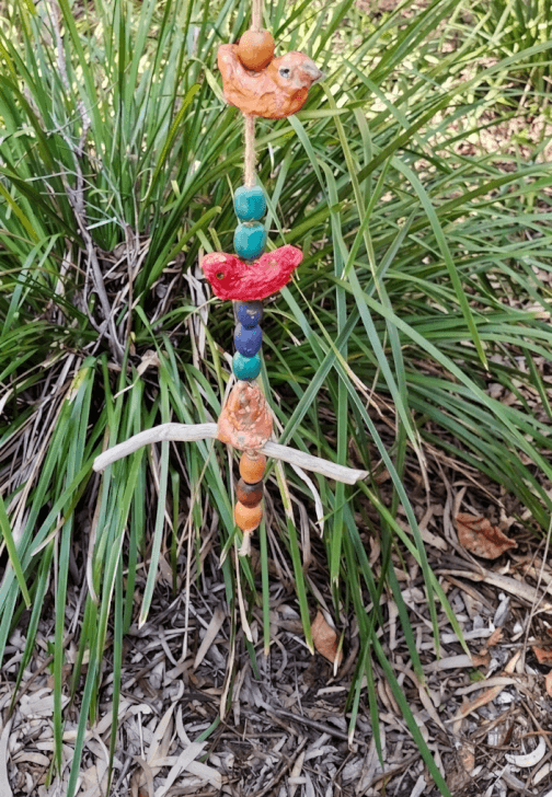 Outdoor Paper Clay Bird Mobile and Weaving Workshop