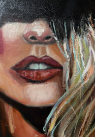 Paint a Big Canvas Cow Girl
