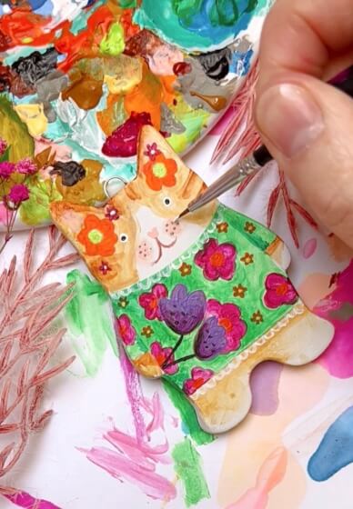 Paint a Cat Ornament Workshop