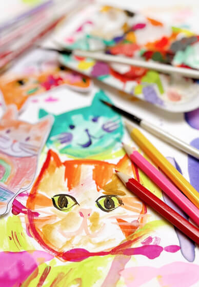 Paint a Cat Ornament Workshop