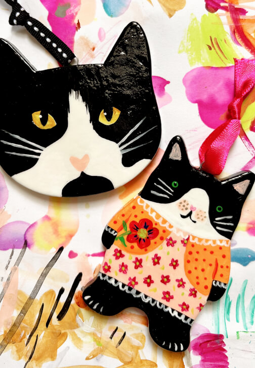 Paint a Cat Ornament Workshop