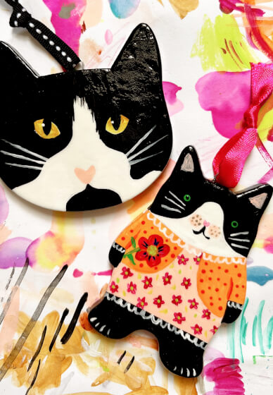 Paint a Cat Ornament Workshop