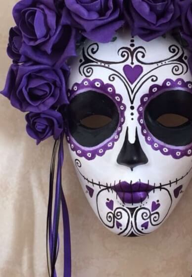 Paint a Day of the Dead Skull Mask