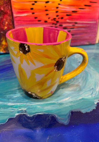 Paint a Mug or Trinket Bowl Pre Glazed Ceramic Workshop