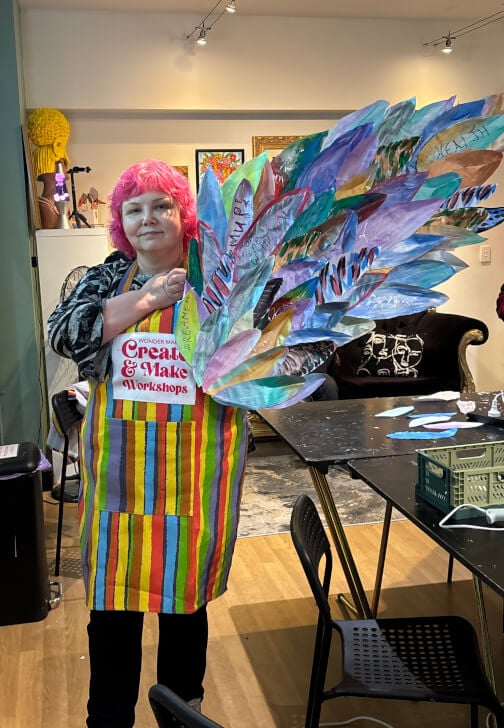 Paint and Create Angel Wings Wall Installation Workshop