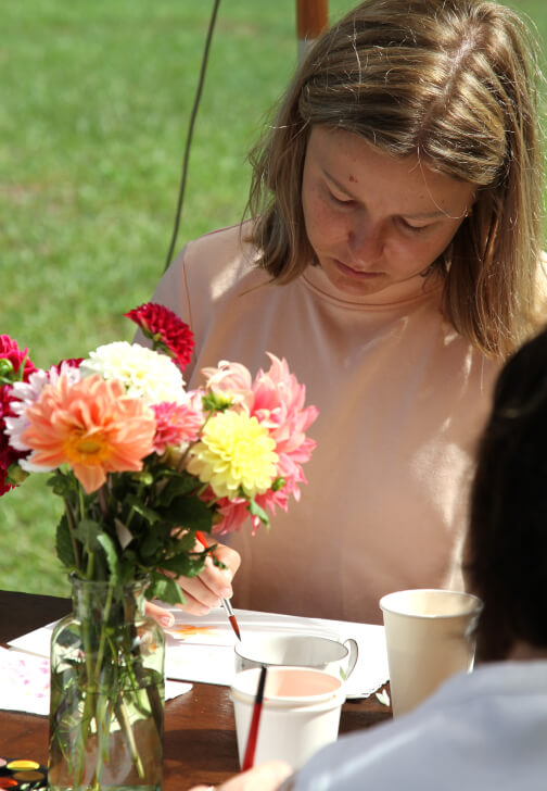 Paint and Pick: Watercolour Workshop in the Flower Field