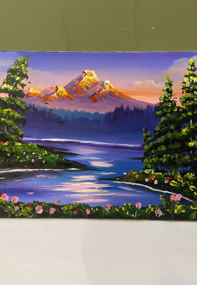 Paint and Sip Class: Bob Ross' Sunset Landscape