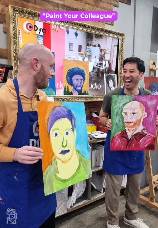 Paint and Sip Class for Team Building