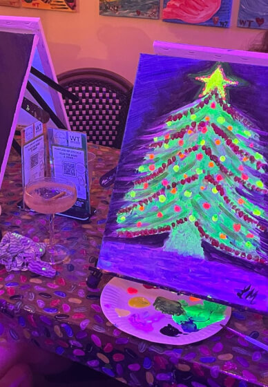 Paint and Sip: Glow UV Light Paint Party Brisbane, Gifts