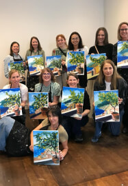 Paint and Sip Class: Italy's Blue Lemon Haven
