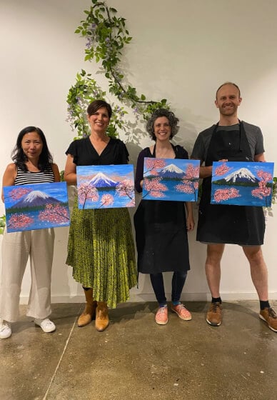 Paint and Sip Class: Japanese Cherry Blossoms