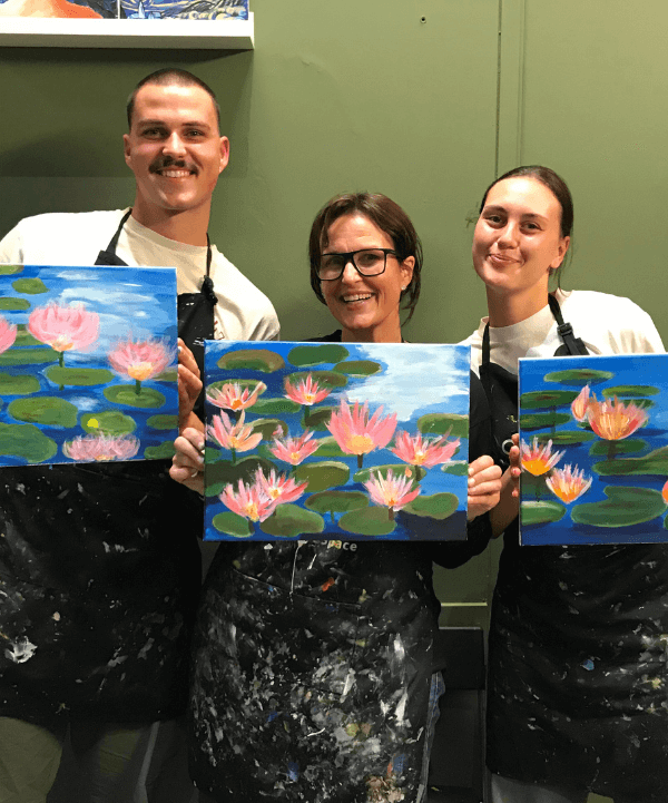 Paint and Sip Class Lotus Lake Melbourne Experiences ClassBento