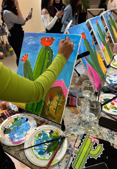 Paint and Sip Class: Mexican Cactus
