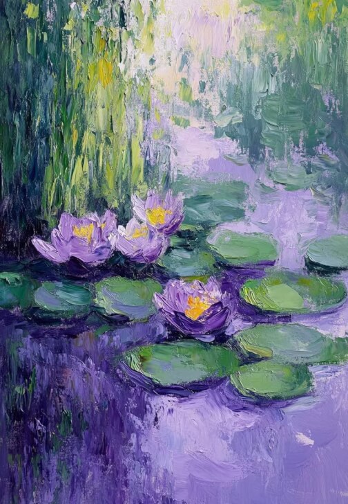 Paint and Sip Class: Purple Water Lilies