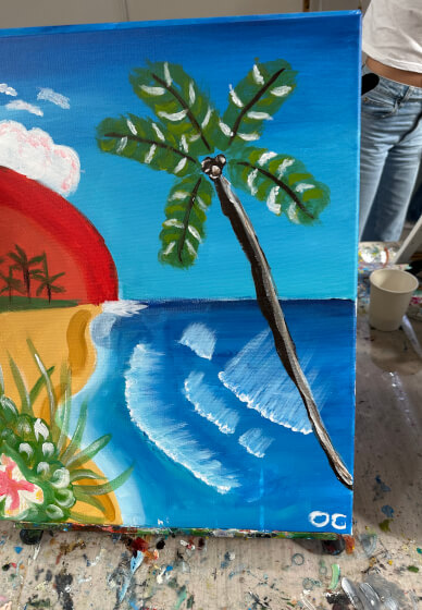 Paint and Sip Class: Tropical Beach Holiday