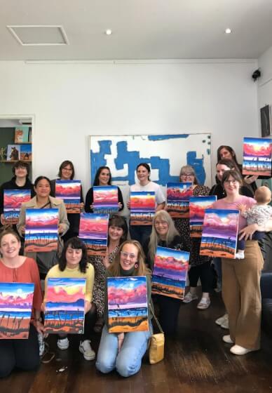 Paint and Sip Class: Twilight Walk on the Beach