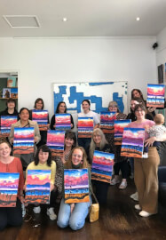 Paint and Sip Class: Twilight Walk on the Beach