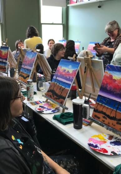 Paint and Sip Class: Twilight Walk on the Beach