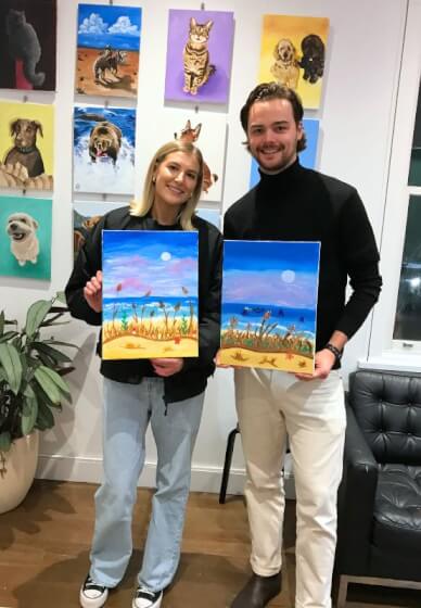 Paint and Sip Class: Twilight Walk on the Beach