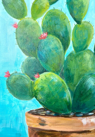 Paint and Sip Class: Vintage Cactuses