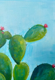 Paint and Sip Class: Vintage Cactuses