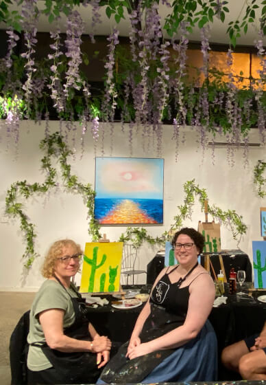 Paint and Sip Class: Vintage Cactuses