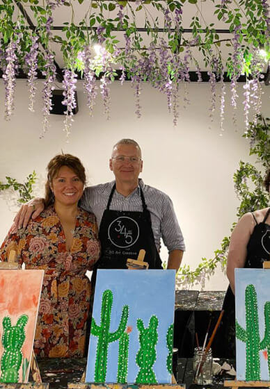 Paint and Sip Class: Vintage Cactuses