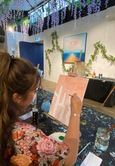 Paint and Sip Class: Vintage Cactuses