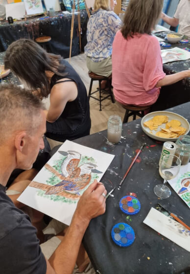Paint and Sip Class: Watercolour Kookaburra