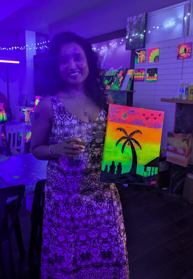 Paint and Sip Class with Mini Traveller Canvas