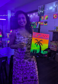 Paint and Sip Class with Mini Traveller Canvas