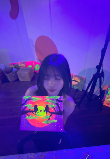 Paint and Sip Class with Mini Traveller Canvas