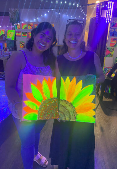 Paint and Sip: Glow UV Light Paint Party