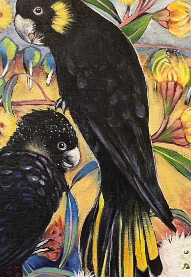 Paint and Sip Workshop 'Yellow Tail Black Cockatoo and Wild Native'