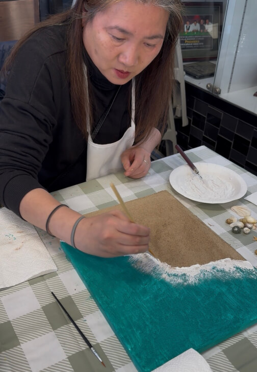 Paint N Sip - Beach Texture Painting Workshop for Beginners