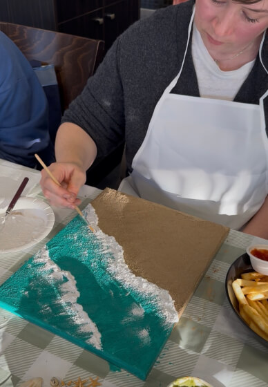 Paint N Sip - Beach Texture Painting Workshop for Beginners