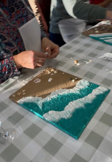 Paint N Sip - Beach Texture Painting Workshop for Beginners