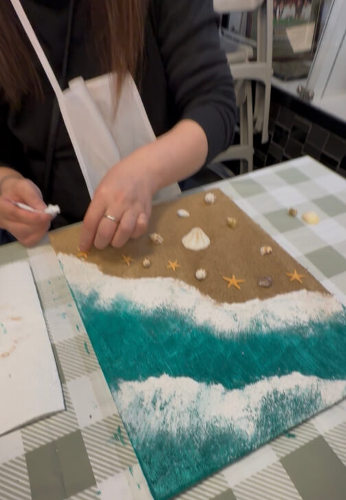 Paint N Sip - Beach Texture Painting Workshop for Beginners