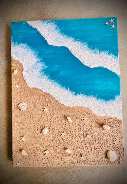 Paint N Sip - Beach Texture Painting Workshop for Beginners