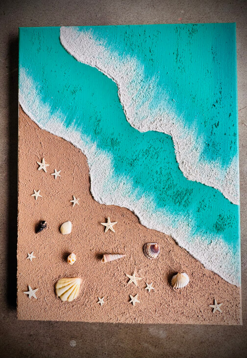 Paint N Sip - Beach Texture Painting Workshop for Beginners