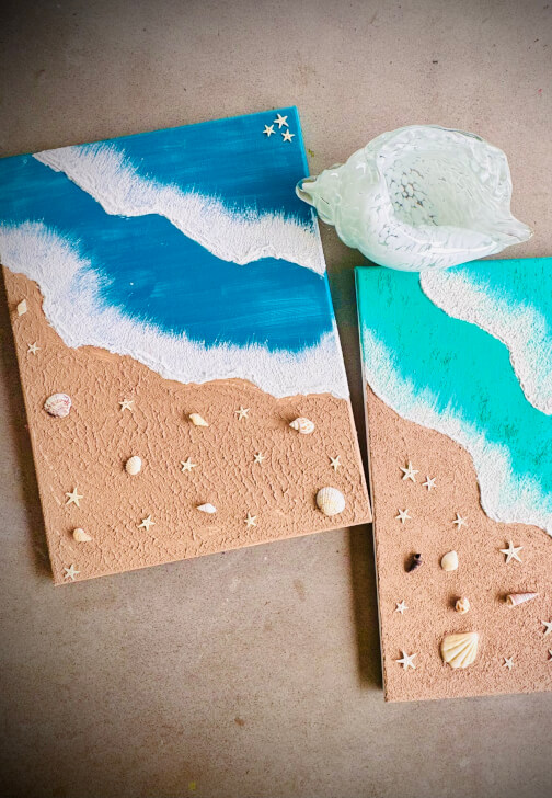 Paint N Sip - Beach Texture Painting Workshop for Beginners