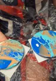 Paint Pouring on Ceramic Coasters (BYO Friendly) Surry Hills