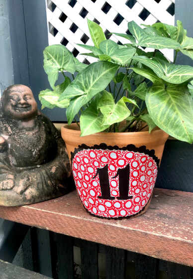 Painted House Number Pot Class