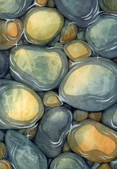 Painting Pebbles Workshop: Creating Form with Watercolours
