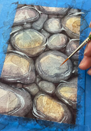 Painting Pebbles Workshop: Creating Form with Watercolours